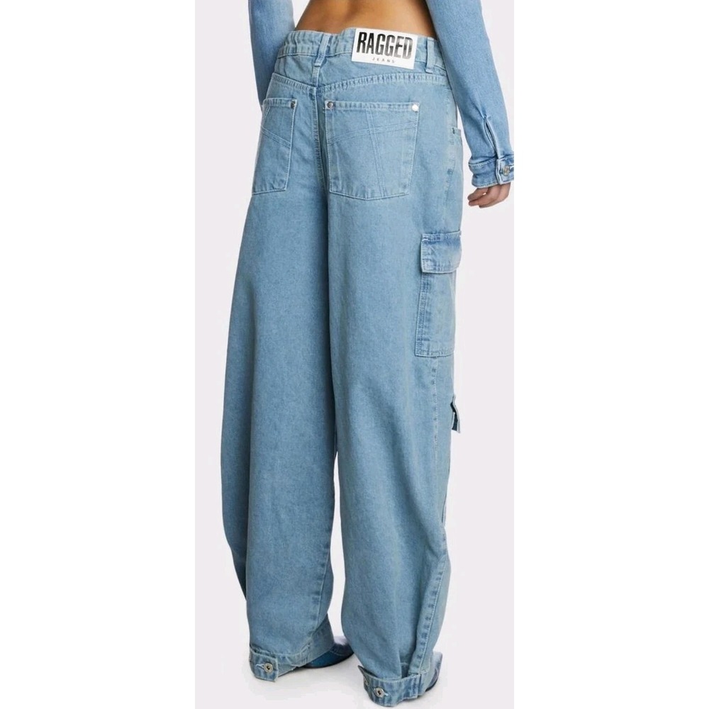 Dolls Kill The Ragged Jeans Priest Balloon Cargo Pants 28 X 28" Baggy Streetwear - Picture 2 of 16